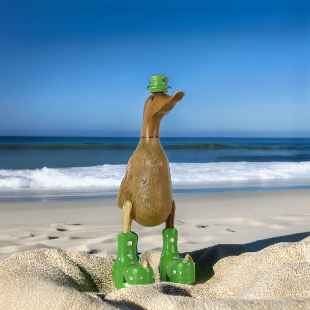 Rainboot Ducks Green